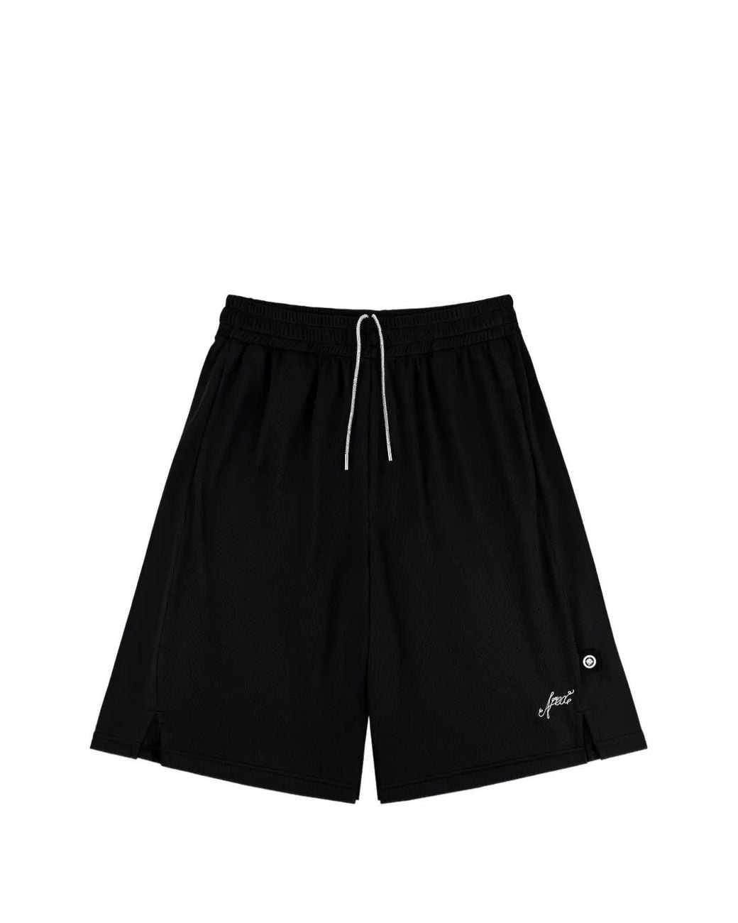 Area Black Logo-Embroidered Knee-Length Shorts