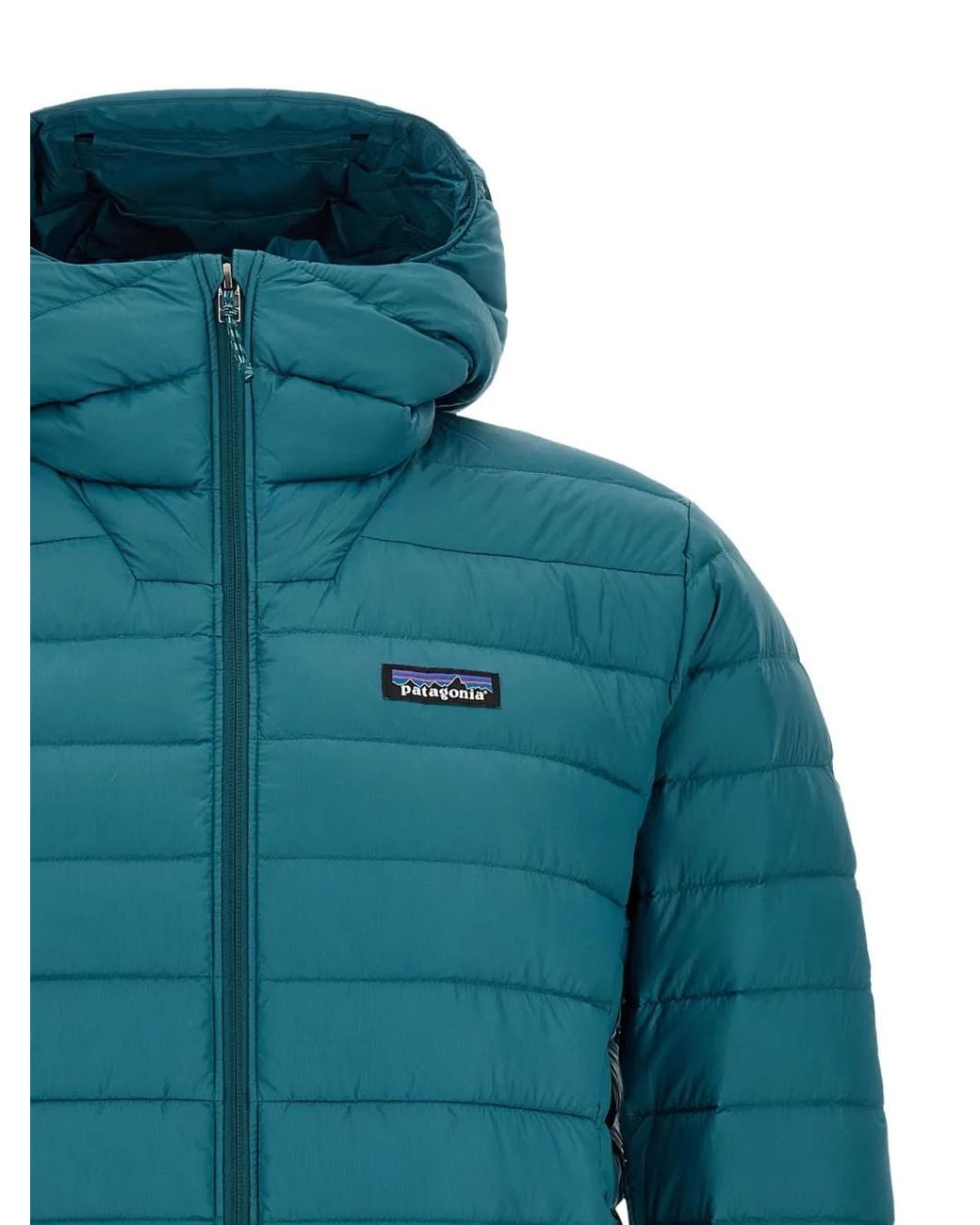Patagonia Blue Quilted Hooded Jacket for men