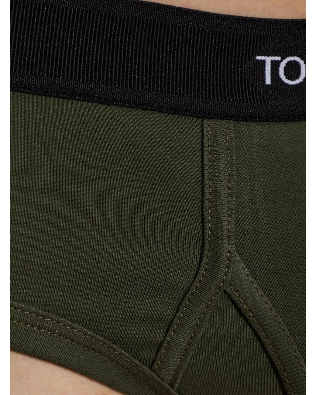 Tom Ford Black Logo-Waistband Briefs (Set Of Two) for men