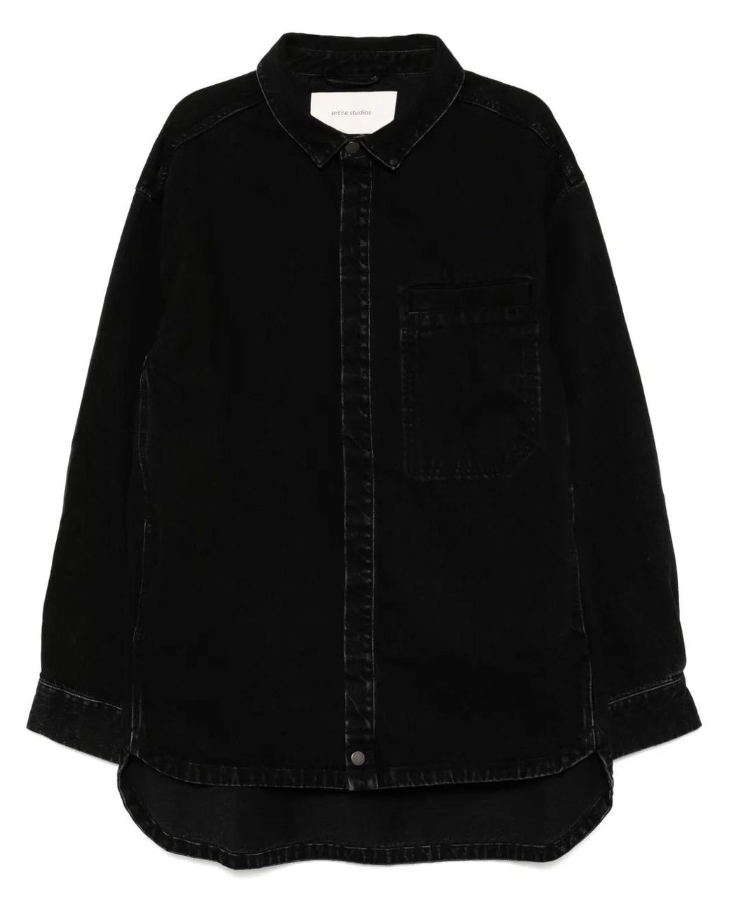 Entire studios Black Herculean Shirt Jacket for men
