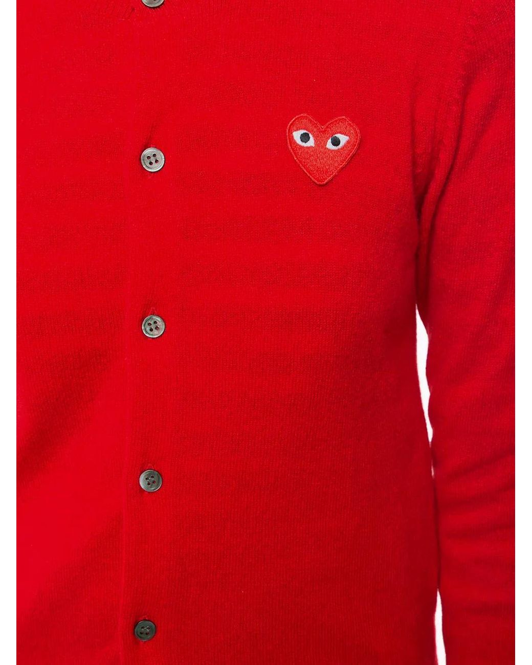 COMME DES GARÇONS PLAY Logo Embroidered Buttoned Cardigan