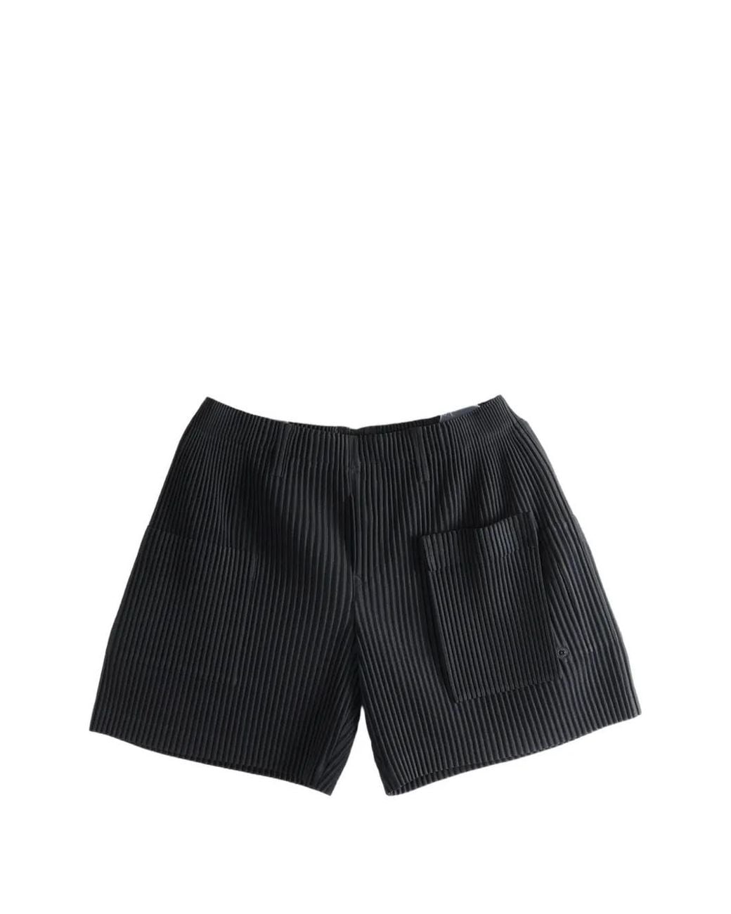 Homme Plissé Issey Miyake Black Bermuda À Design Plissé for men