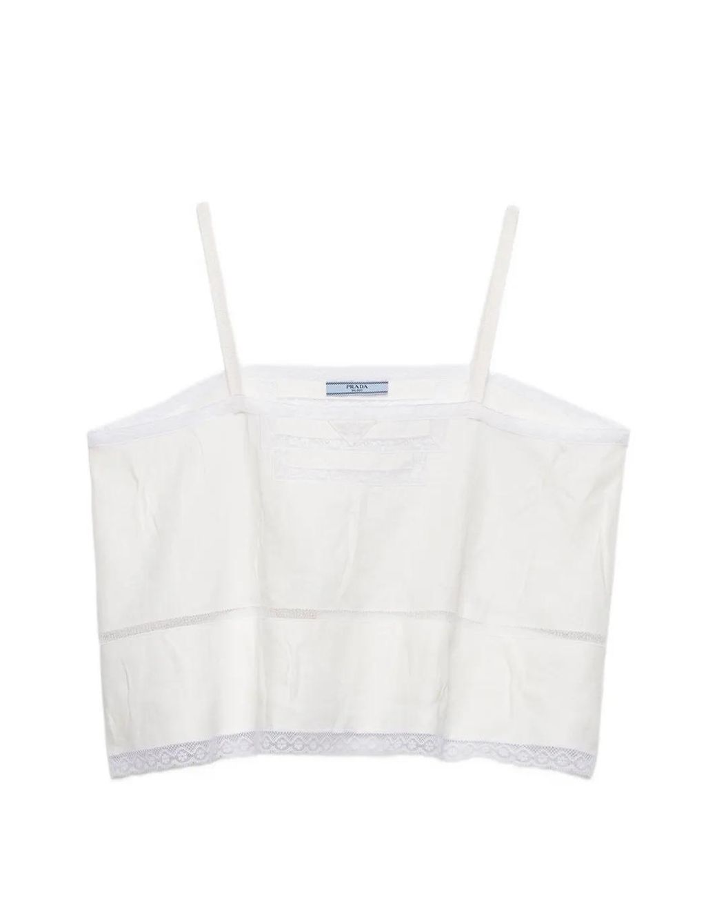 Prada White Linen Top