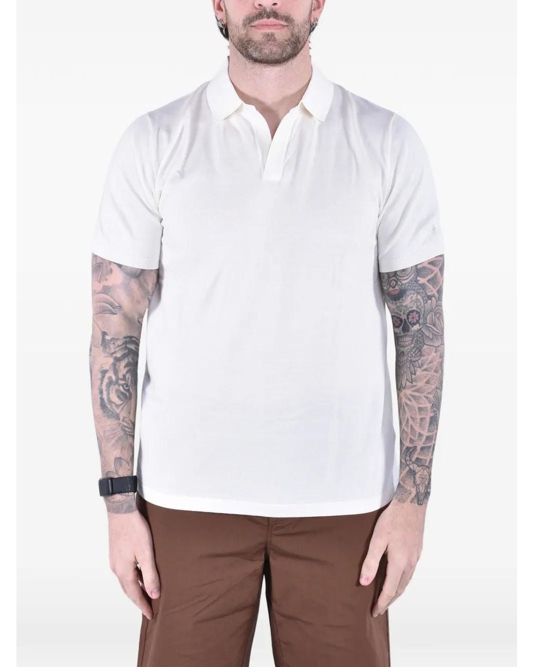 Mc2 Saint Barth White T-Shirt Sloan En Maille for men