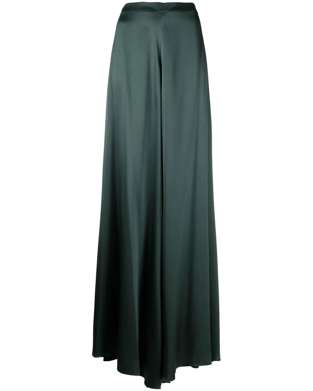 Voz Green Silk Palazzo Pants