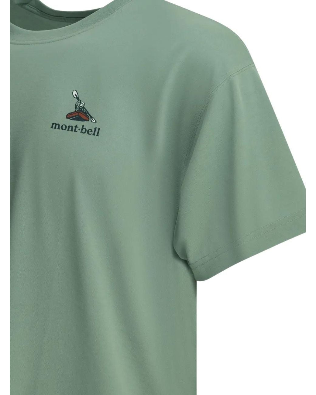 Montbell Green Logo-Print Graphic-Print T-Shirt for men