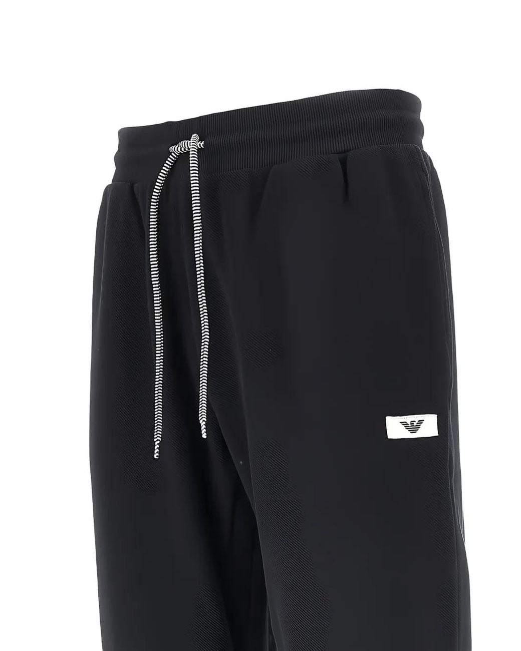 EA7 Blue Logo-Patch Drawstring Track Pants for men