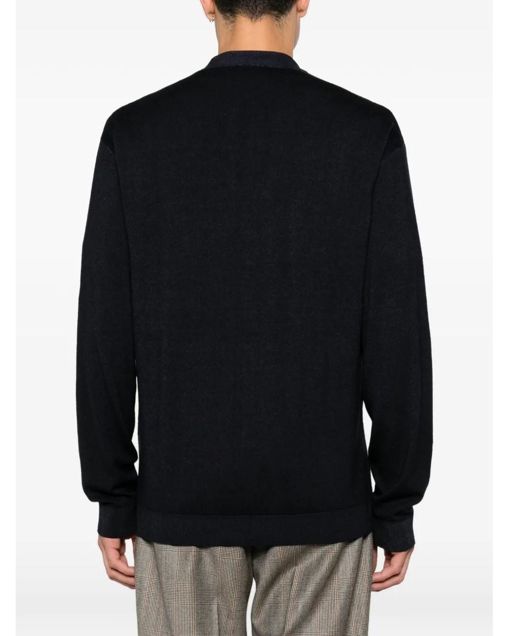 Emporio Armani Blue Button-Up Cardigan for men