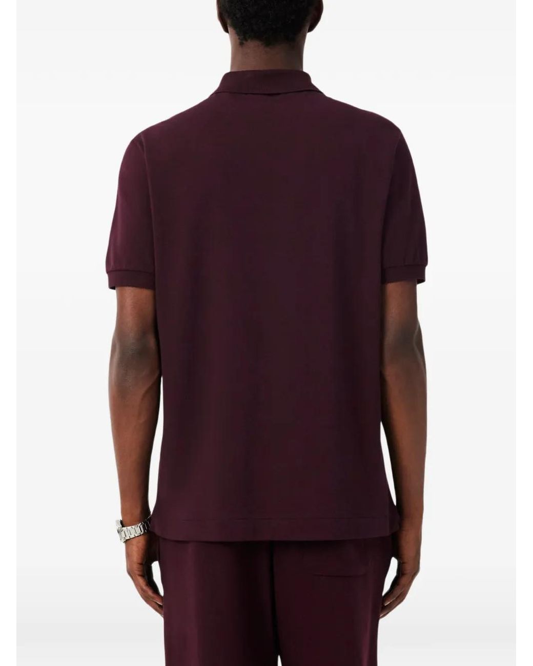 Lacoste Purple L.12.12 Light Logo-Patch Polo Shirt for men