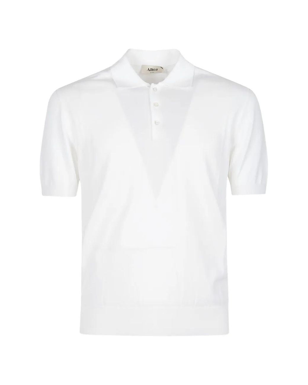 Altea Katoenen Poloshirt in het White voor heren