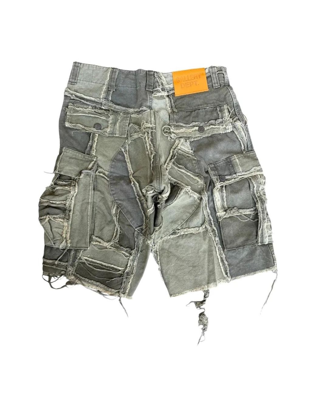 GALLERY DEPT. Gray Programmer Frayed Shorts for men