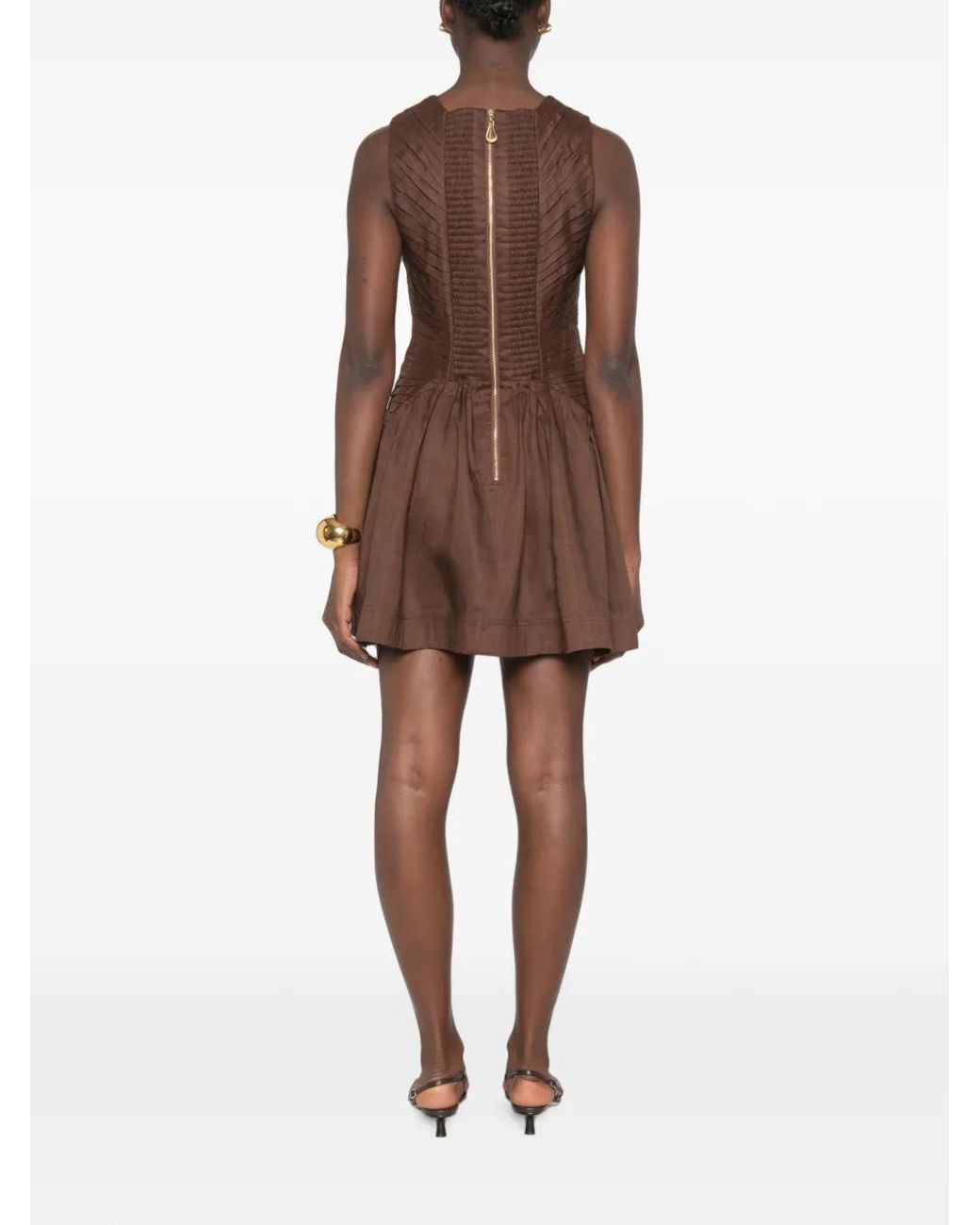 Aje. Brown Medea Mini Dress