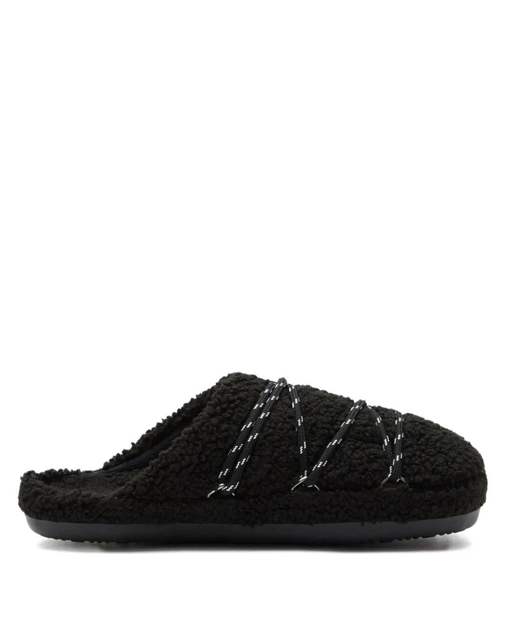 Moon Boot Black Teddy Slipper