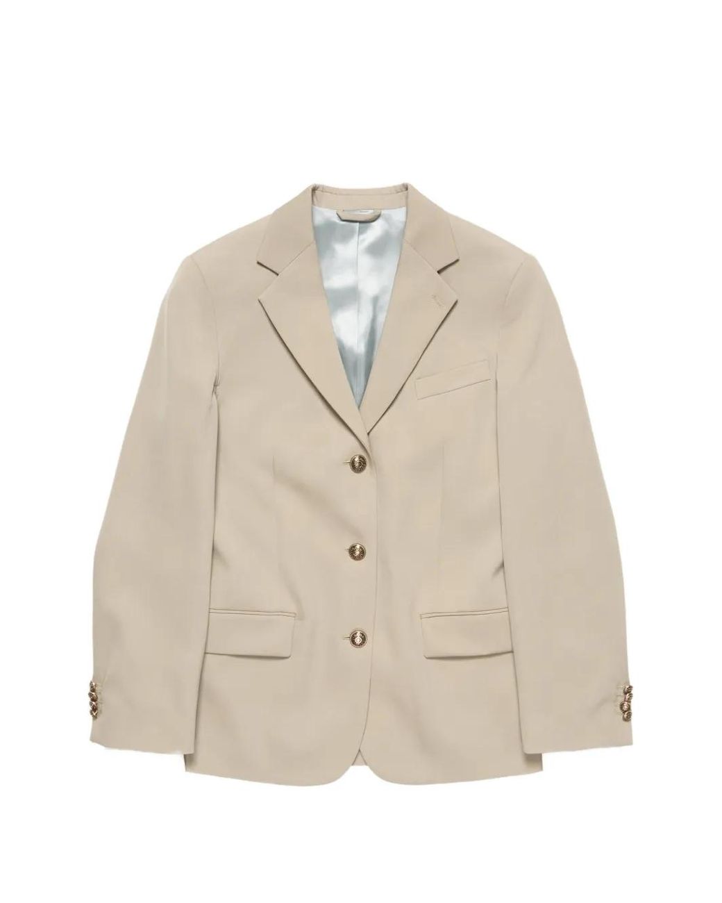 Acne Natural Layered Wool Suit Jacket