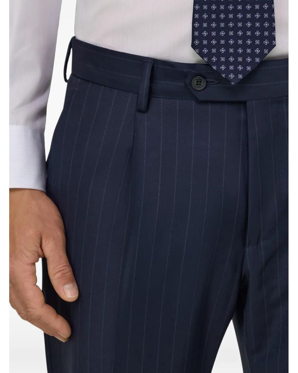Boggi Blue Suit Pinstripe for men