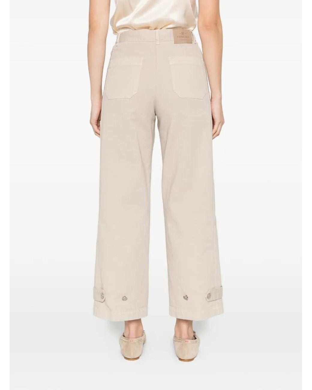 Panicale White Buttoned Jeans