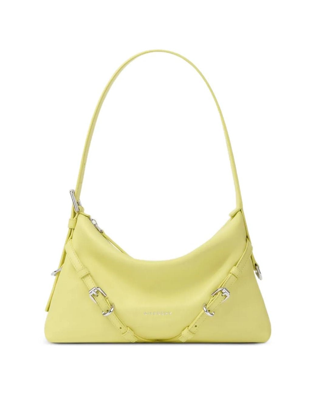 Givenchy Yellow Mini Sac Voyou En Cuir Brillant