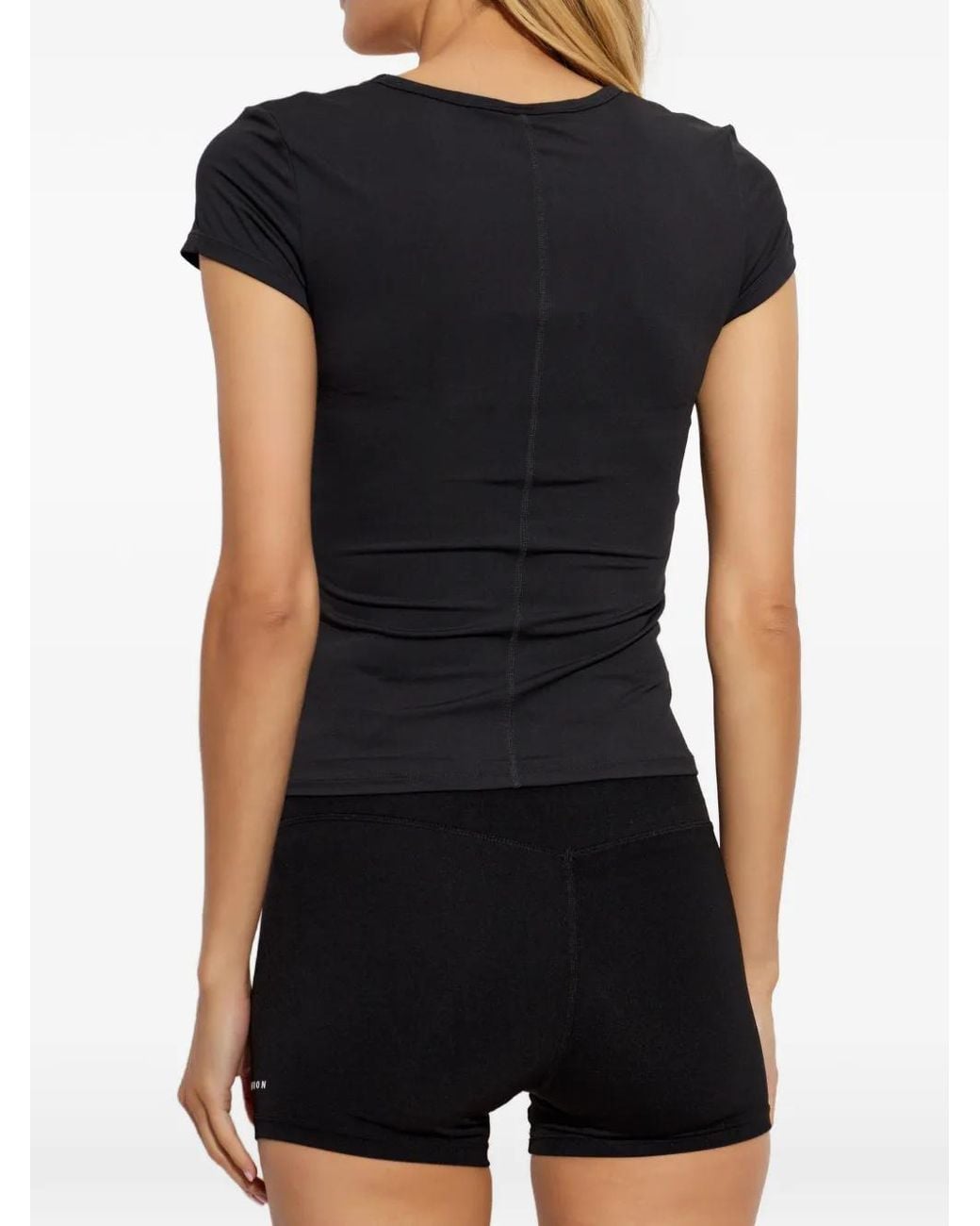 P.E Nation Black Foundation Scoop-Neck Top