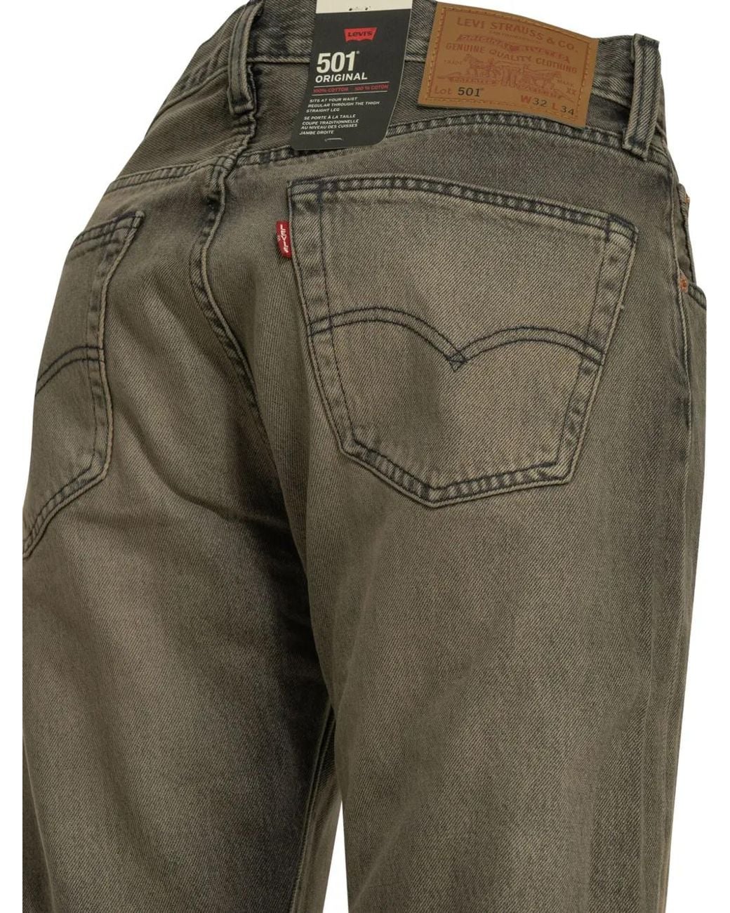 Levi's Green 501 Original Straight-Leg Jeans for men