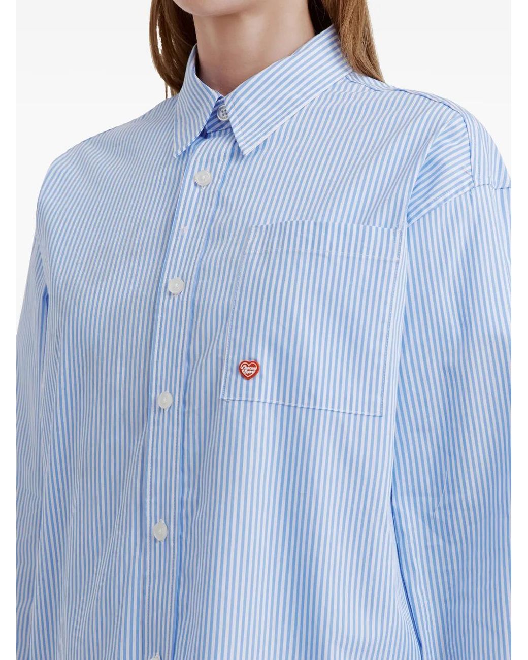 Chocoolate Blue Chemise En Coton À Rayures Et Détail De Poche