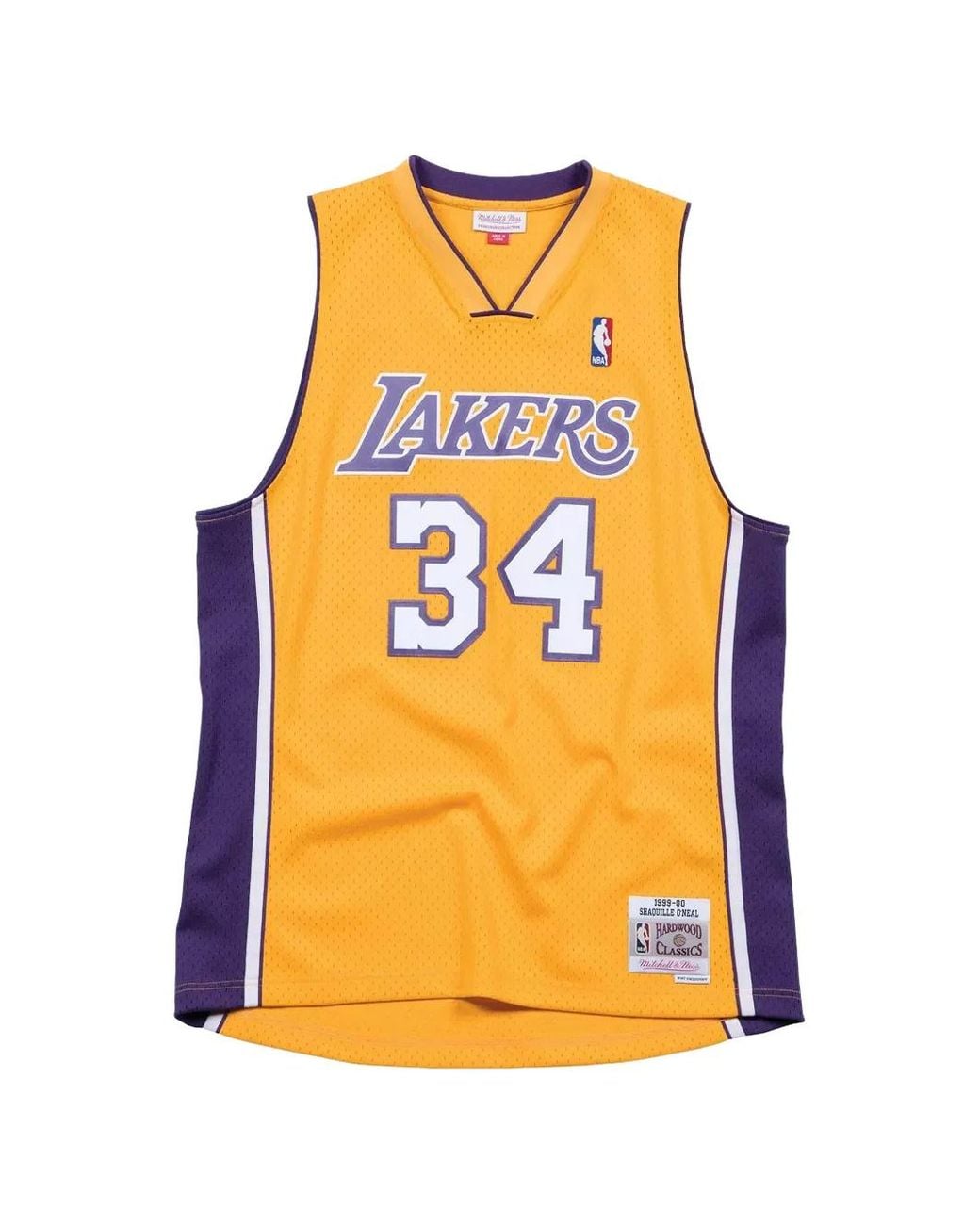 Mitchell & Ness Orange Nba Shaquille O'Neal 1999 Los Angeles Lakers Jersey for men
