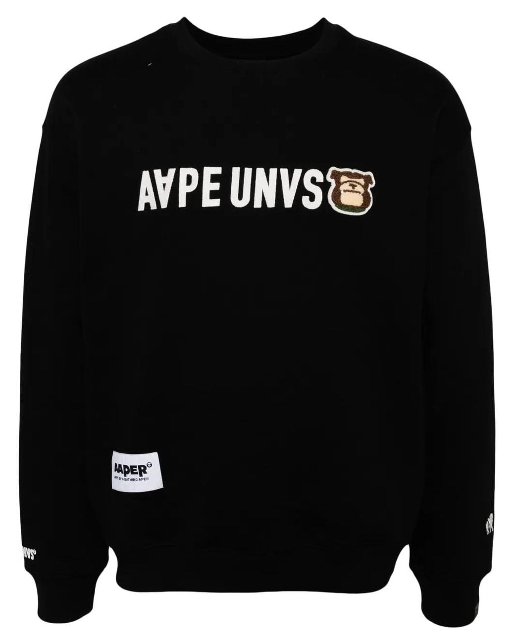 Aape By A Bathing Ape Black Logo Sweatshirt for men