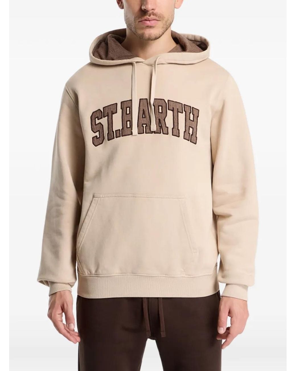 Mc2 Saint Barth Natural Logo-Patch Hoodie for men