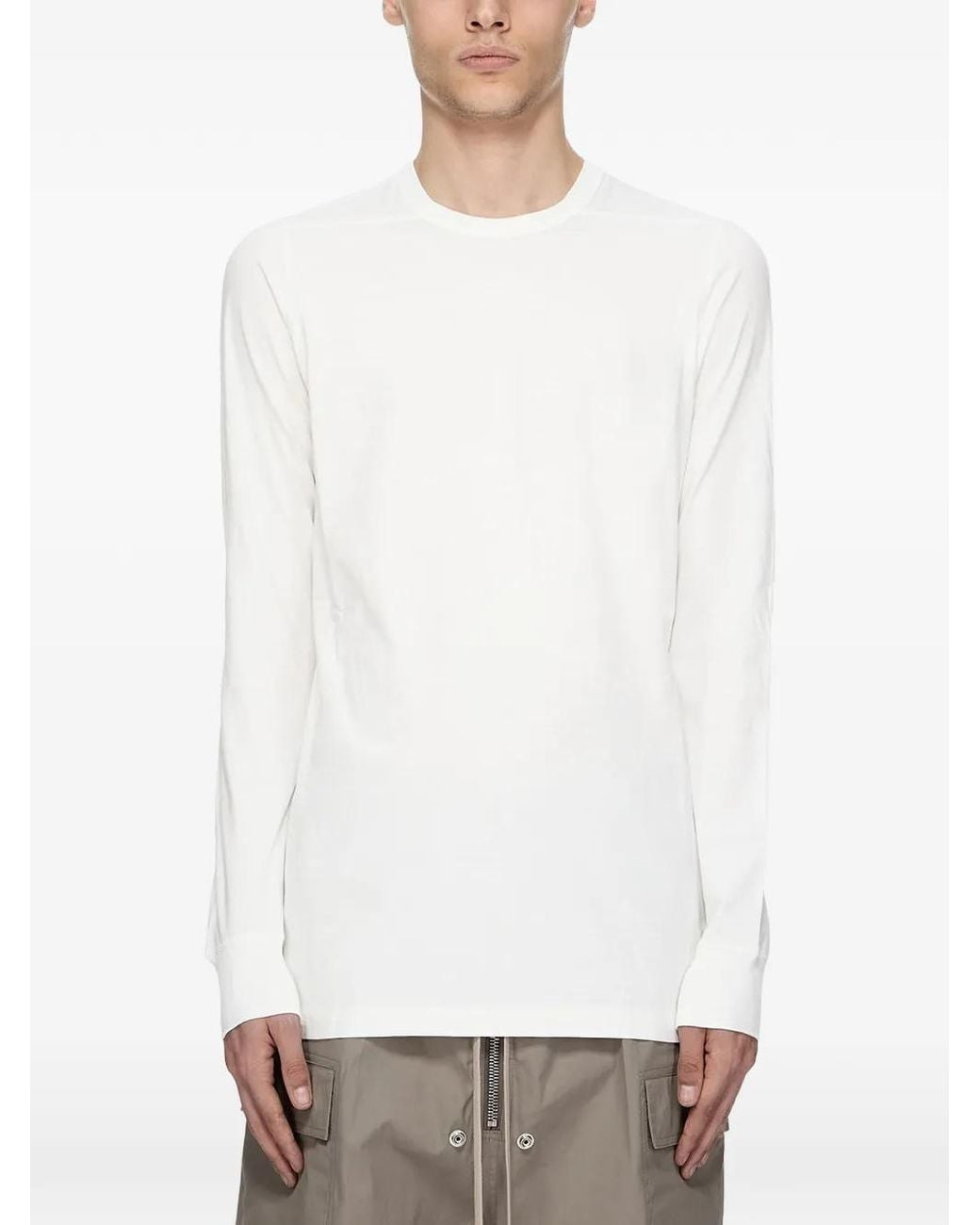 Rick Owens White Tower Level Ls T-Shirt for men