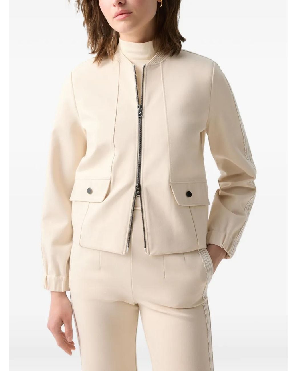 Bogner Natural Veste Luisa À Bande En Dentelle