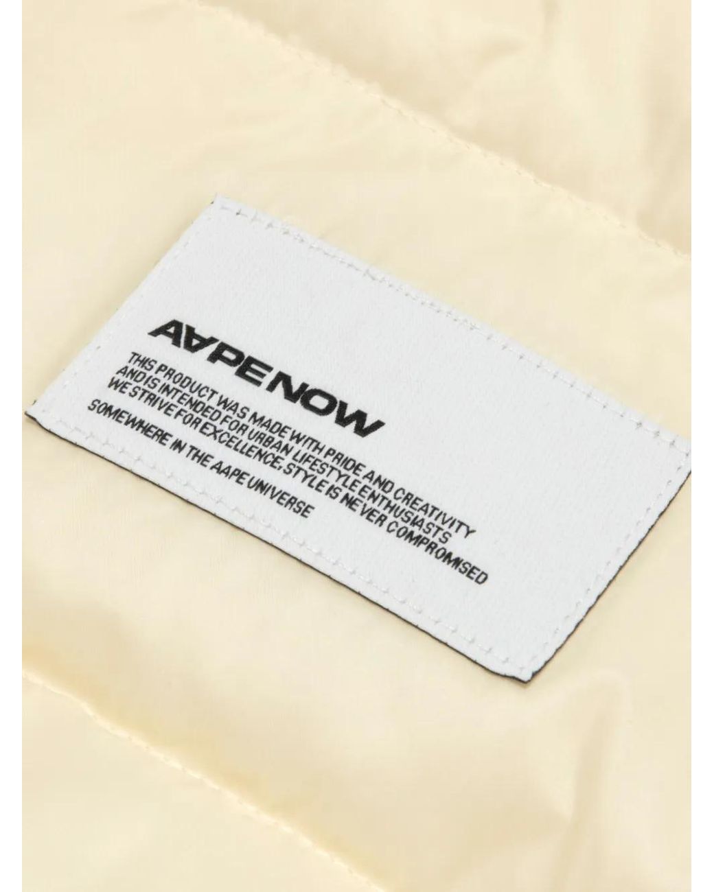 Aape By A Bathing Ape Gesteppte Weste Mit Logo-Patch in Natural für Herren
