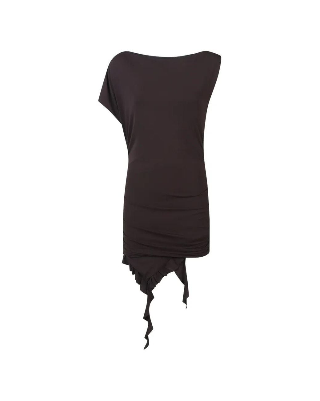 Pinko Black Ruffled Mini Dress