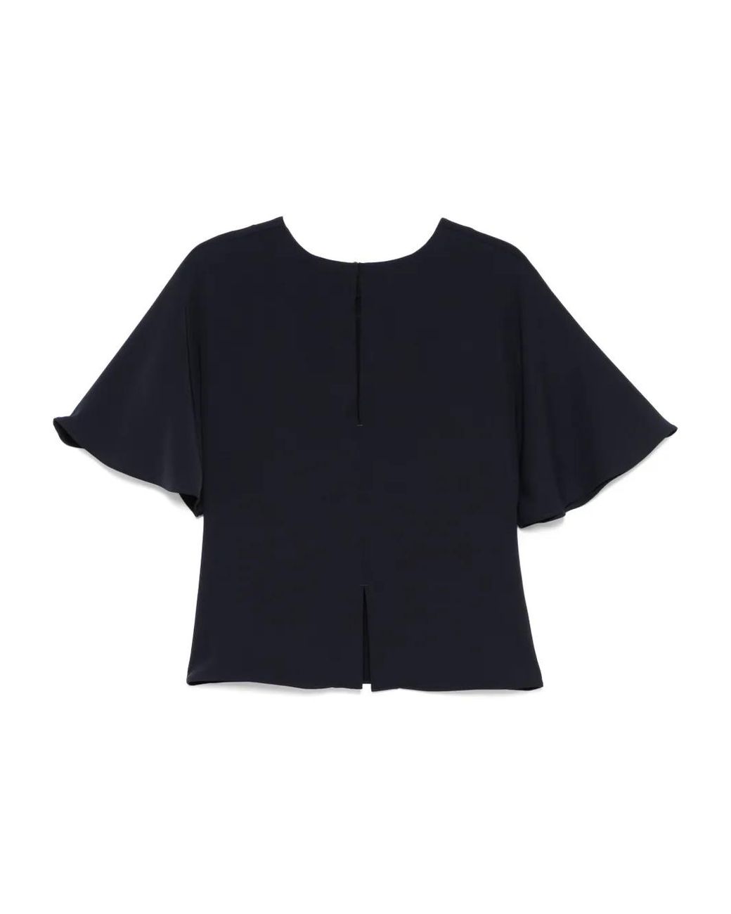 P.A.R.O.S.H. Blue Draped-Sleeve Blouse