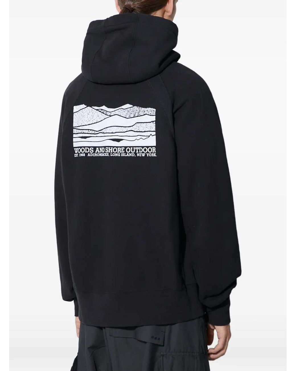 Engineered Garments Blue Printed Hoodie for men