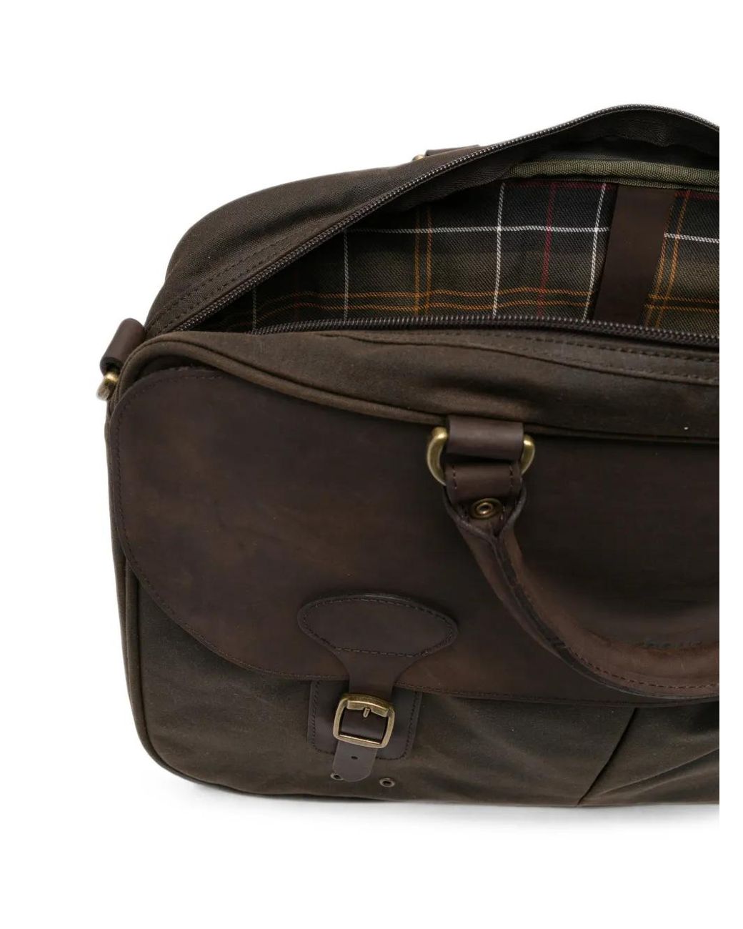 Barbour Black Buckle-Fastening Briefcase for men