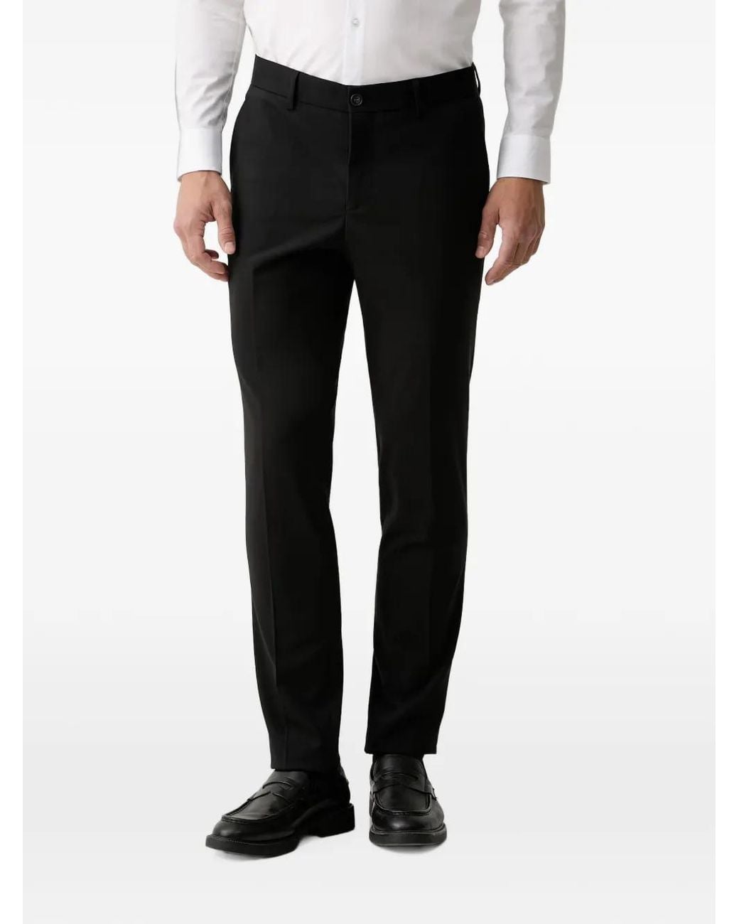 Lindbergh Black Double-Breasted Slim-Fit Suit for men