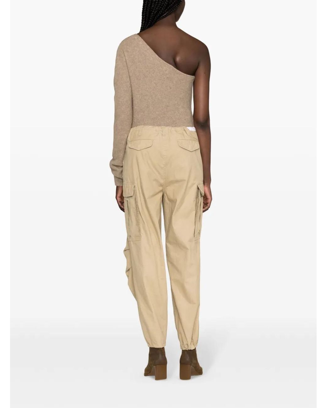 R13 Natural Neutral Balloon Army Cargo Trousers