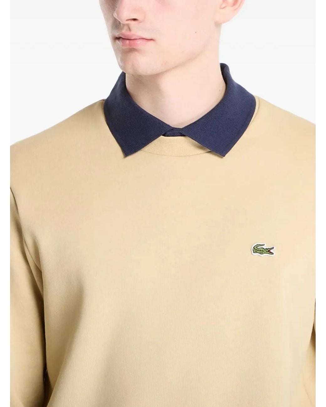 Lacoste Blue Logo-Patch Sweater for men