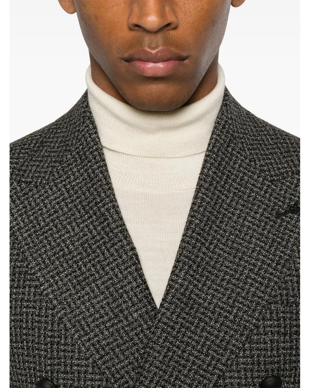 Tagliatore Gray Double-Breasted Blazer for men