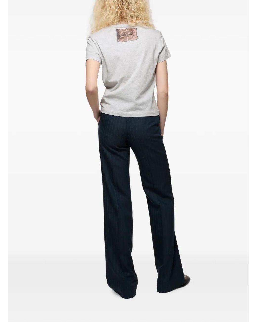 Acne White Fitted Graphic T-Shirt for men