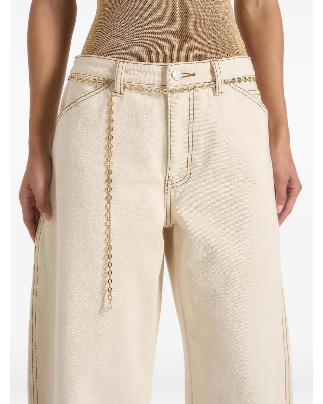 Manière De Voir Natural Jean À Chaîne Enora Bleu Moyen