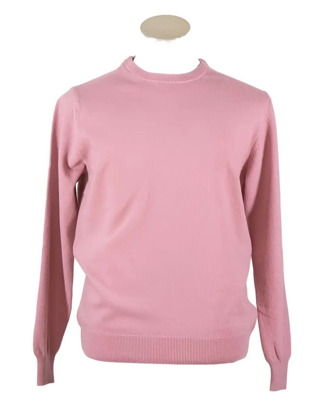 LOJA DAS MEIAS Pink Crew Neck Knitted Sweater for men