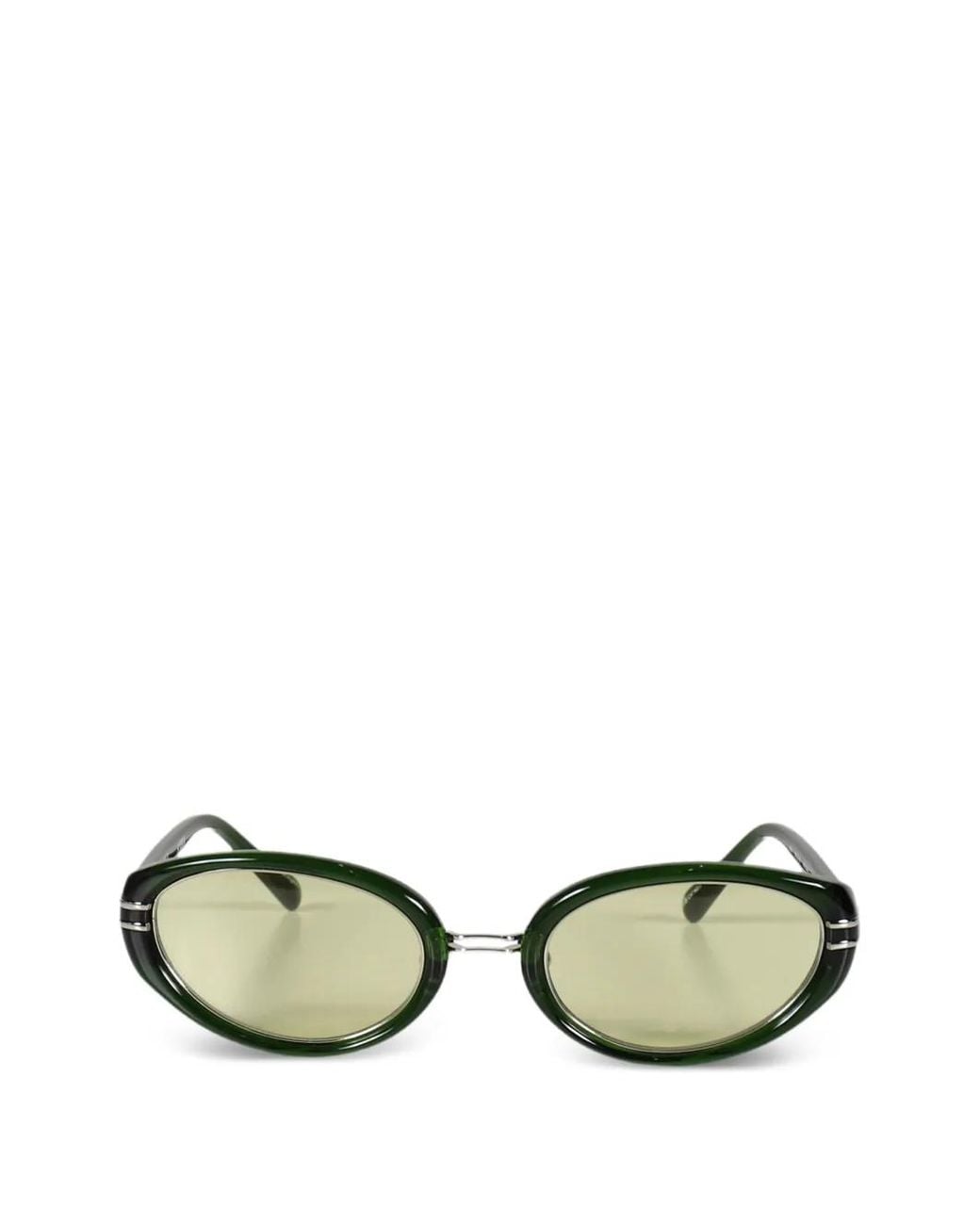 The Attico Green X Linda Farrow Ambra Oval-Frame Sunglasses