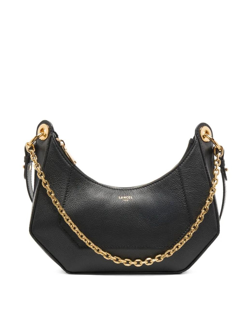 Lancel Black Croisette Chain-Strap Shoulder Bag