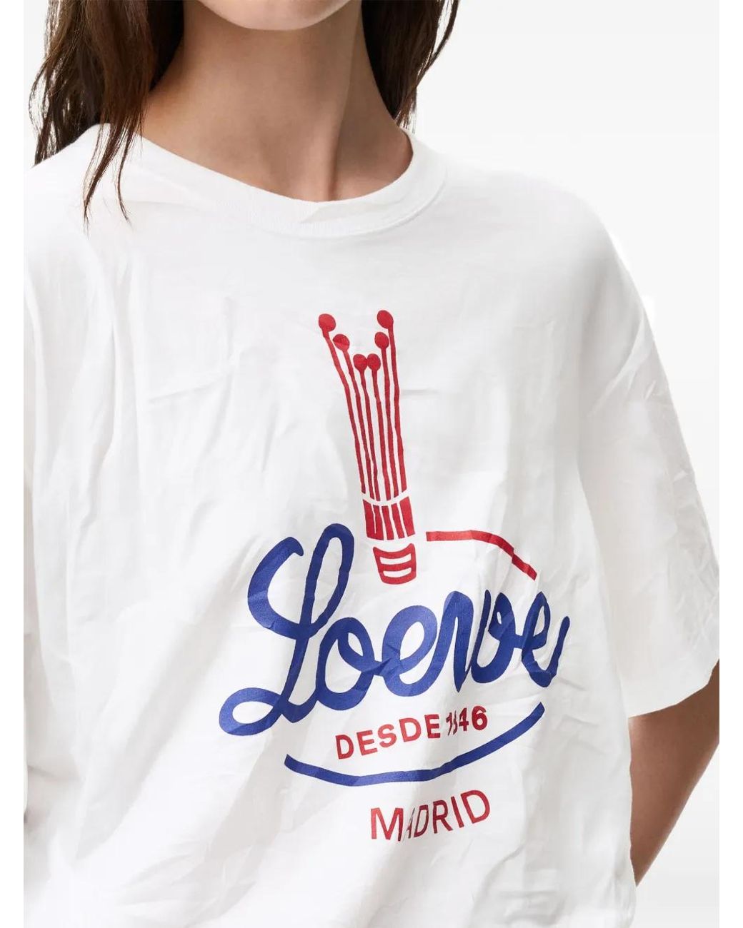 Loewe White Logo Cotton T-Shirt