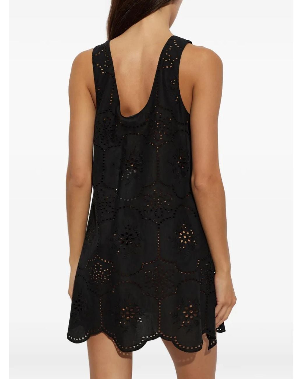 Matteau Black Broderie-Anglaise Mini Dress