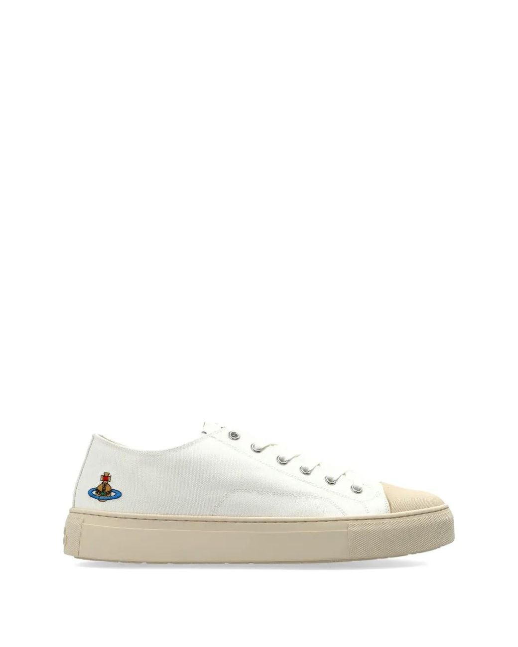 Vivienne Westwood White Color Block Sneakers for men