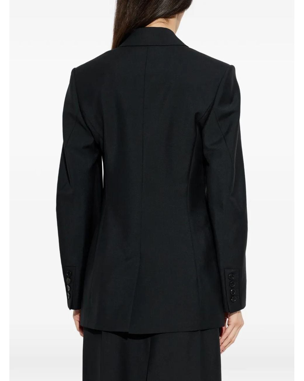 Chaqueta Cocoon De Doble Botonadura En Lana Y Mohair Givenchy de color Black