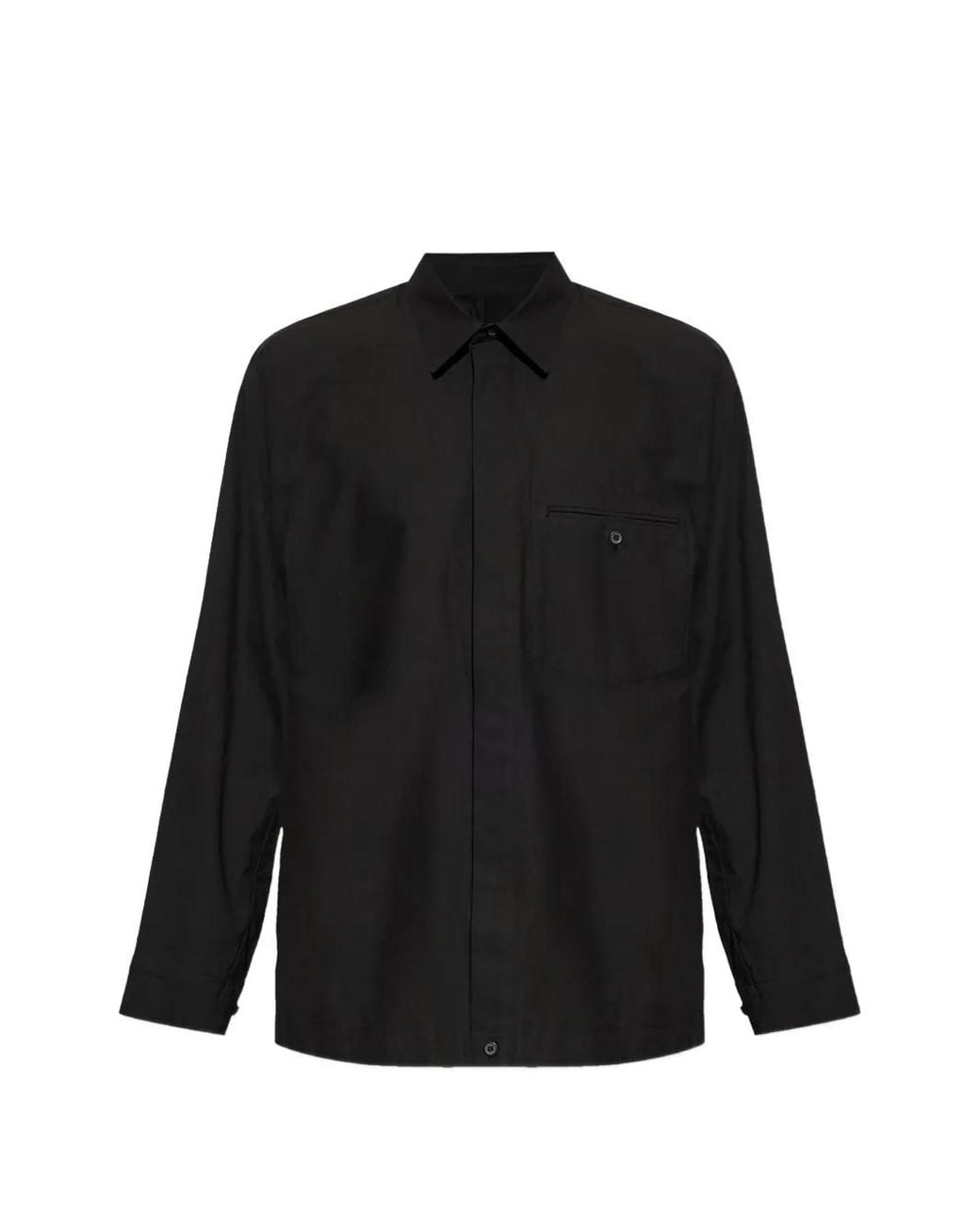 Homme Plissé Issey Miyake Black Streamline Pocket Button Shirt for men