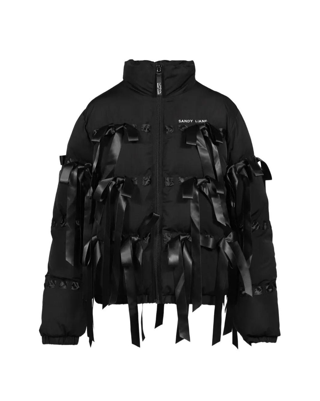 Sandy Liang Black Visby Puffer Jacket