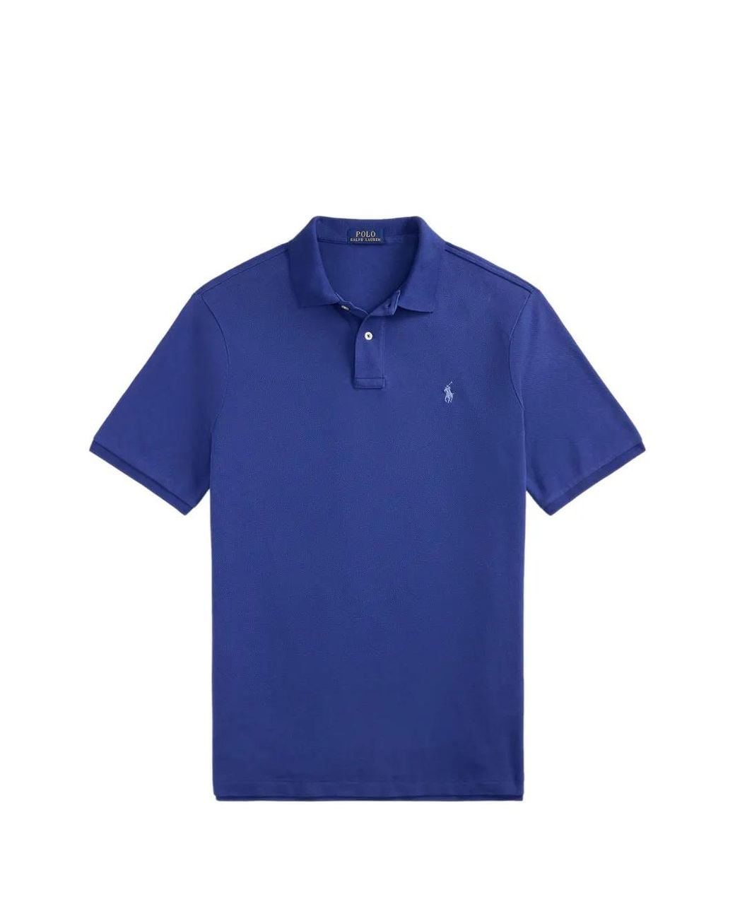 Polo Ralph Lauren Blue Logo-Embroidered Cotton Polo Shirt for men
